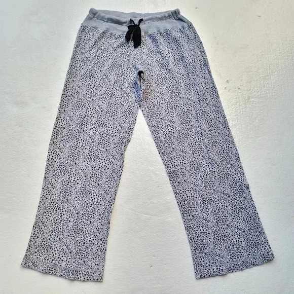 DKNY Sleep Pants w/Pockets Animal Print Women's Small Lounge Pajama Pants Gray - Picture 1 of 11
